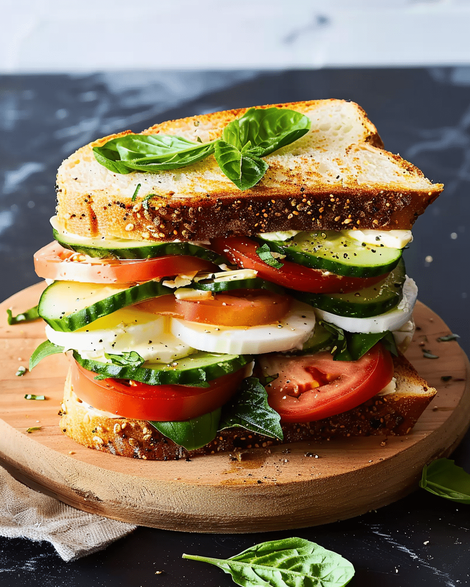 Cucumber Caprese Sandwich