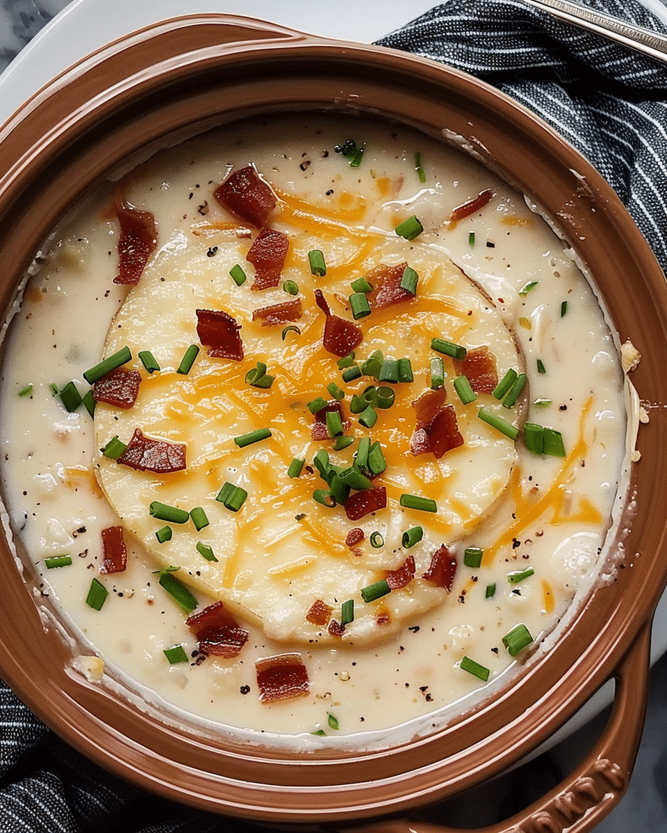 Loaded Baked Potato Soup in the Crock Pot
