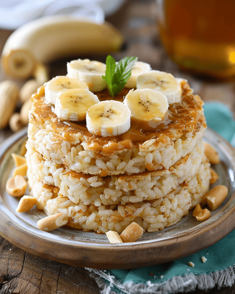 Rice Cakes with Peanut Butter and Banana