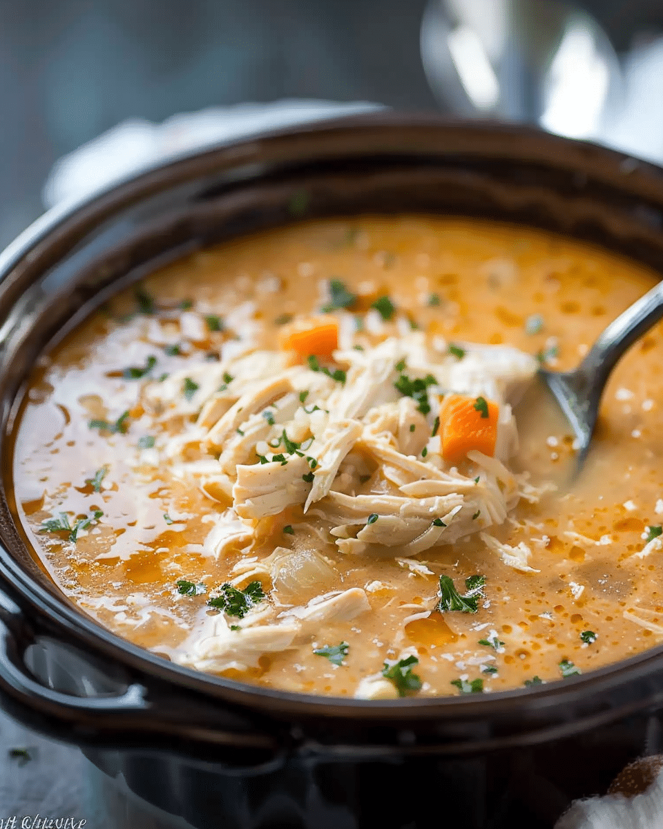 Slow Cooker Chicken Enchilada Soup