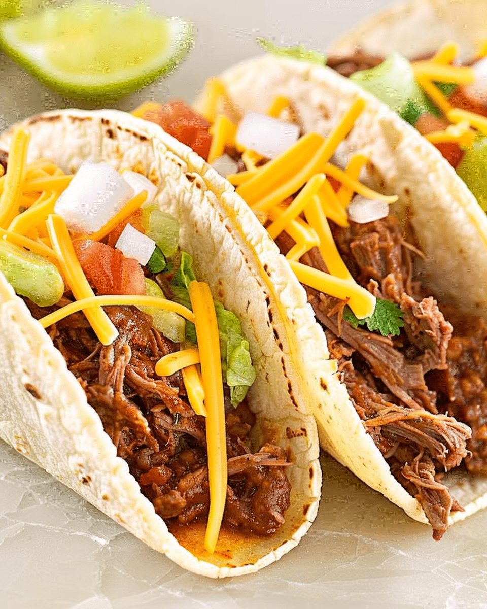 Slow Cooker Pulled Beef Tacos