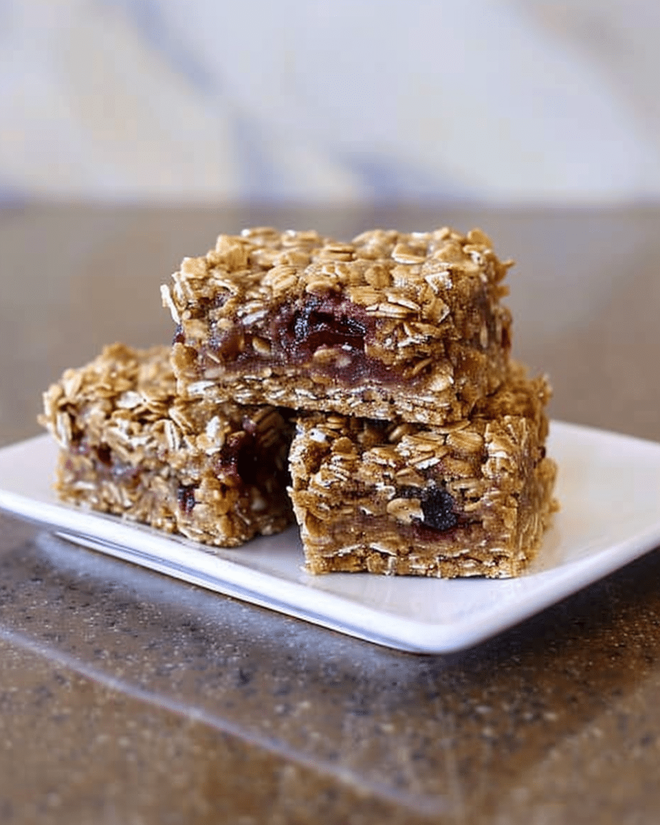 Healthy Jam Oat Bars