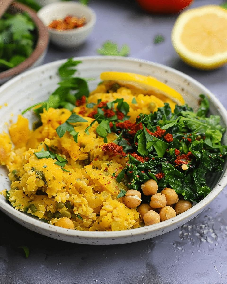 Chickpea Scramble Breakfast Bowl