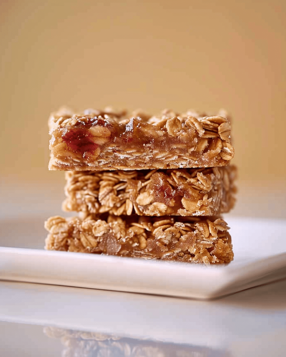 Healthy Jam Oat Bars