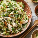 Sesame Kohlrabi and Chicken Salad