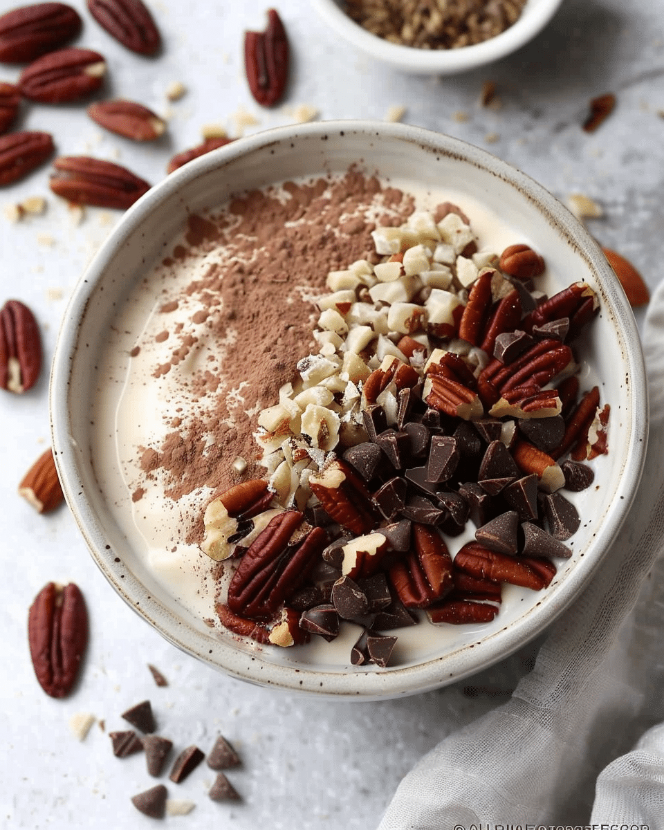 Chocolate Pecan Yogurt Bowl