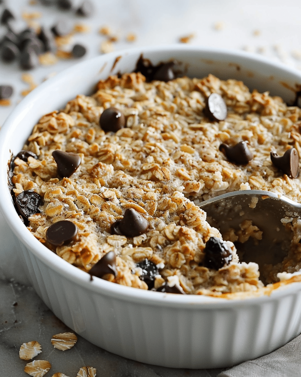 Baked Oatmeal with Chocolate Chips