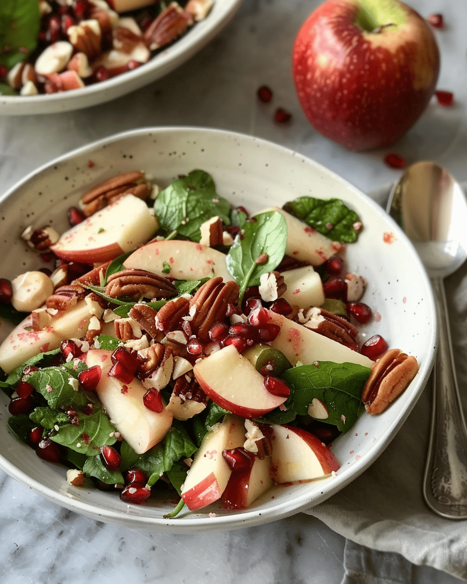 Apple, Pomegranate, and Pecan Salad