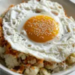 Kimchi Cauliflower Rice with Fried Egg