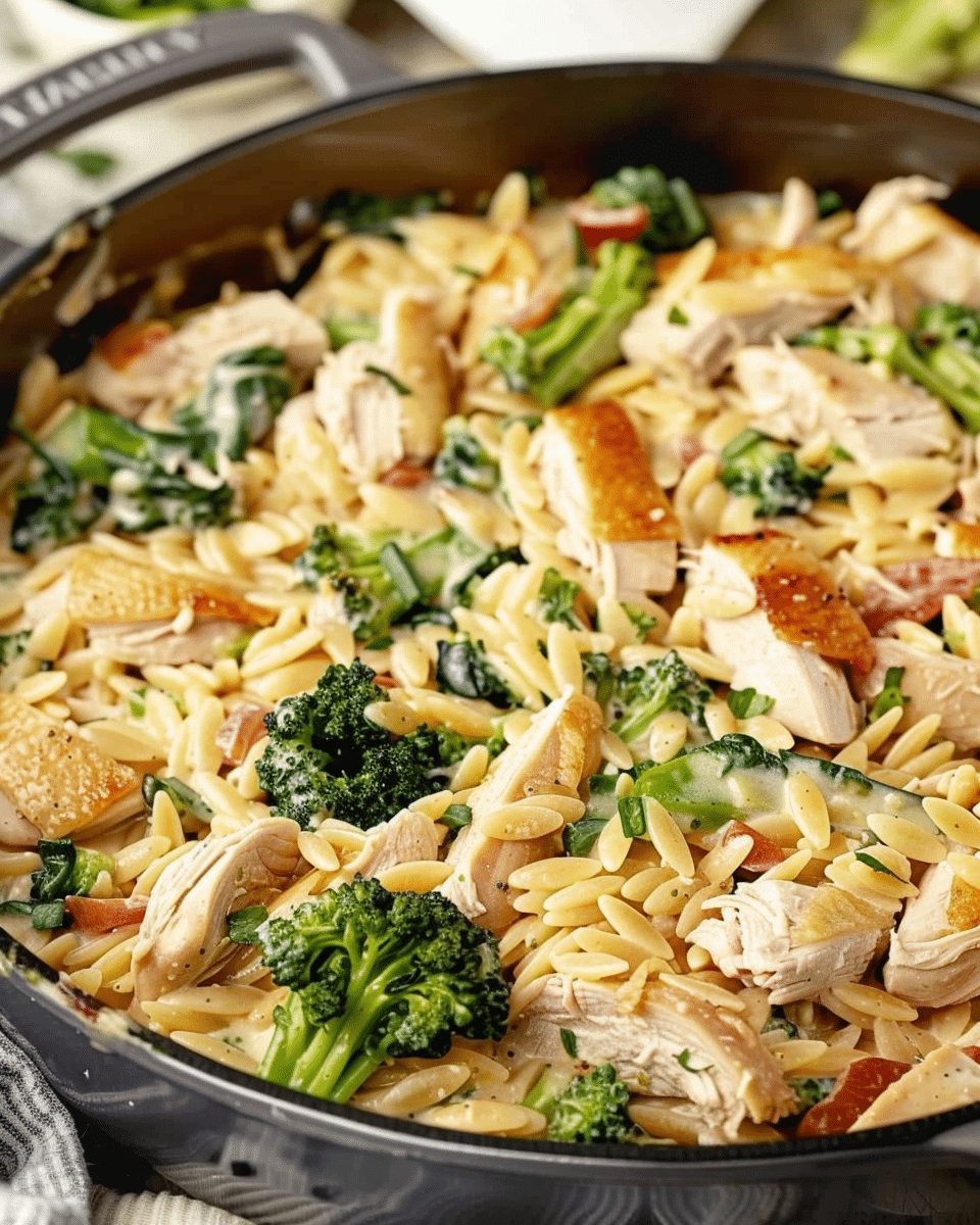 Creamy Chicken Broccoli Orzo