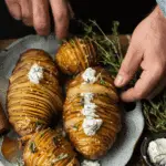 Hasselback Potatoes with Garlic Herb Butter