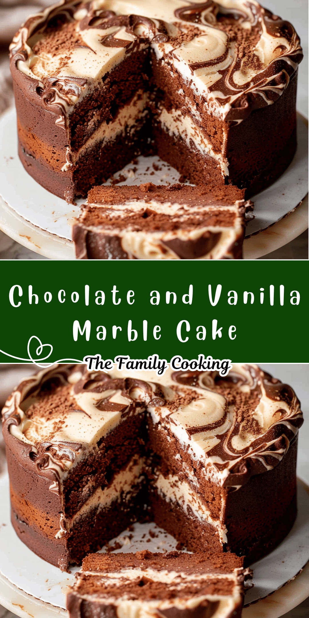 Chocolate and Vanilla Marble Cake | TheFamilyCooking