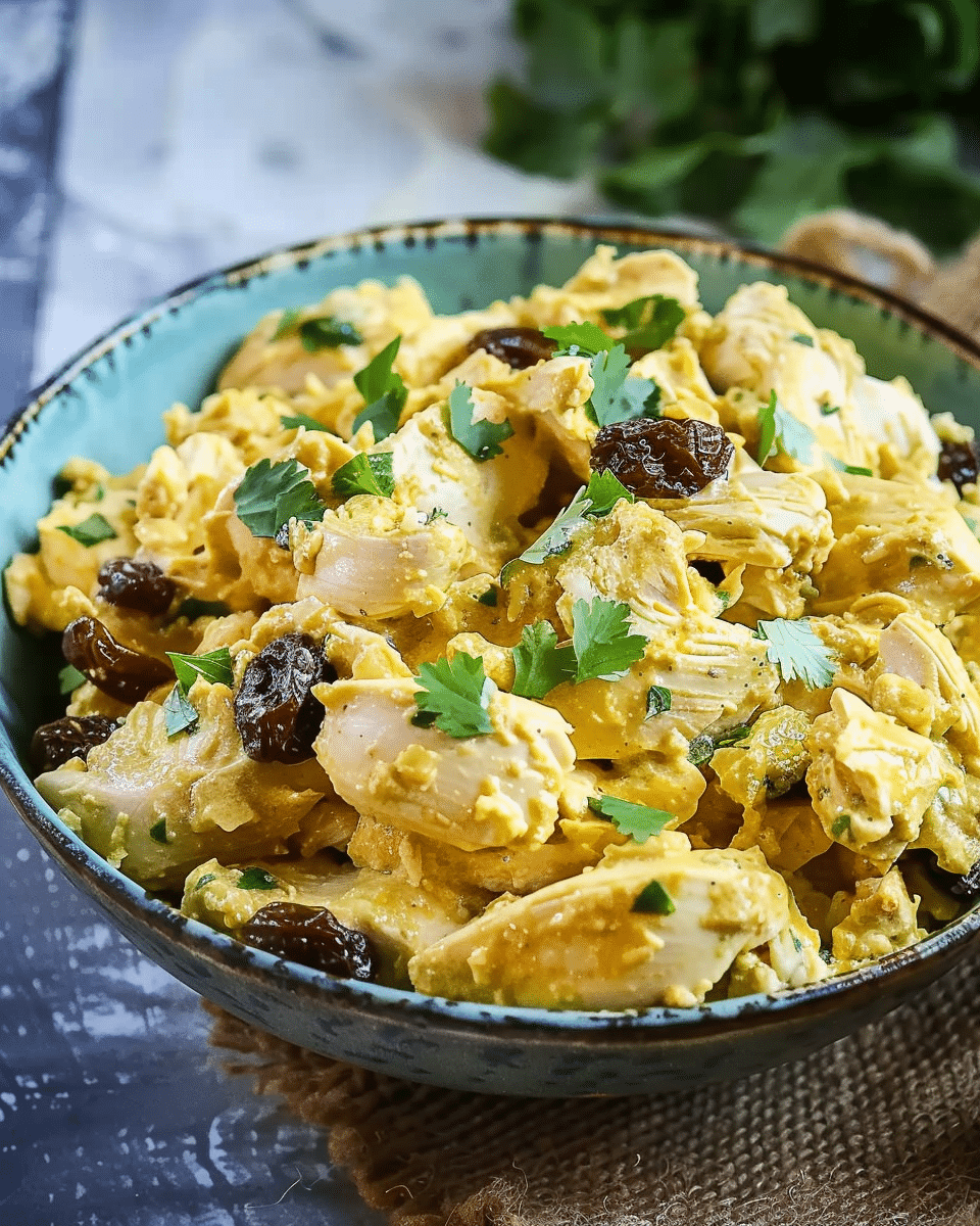 Curried Chicken Salad with Raisins