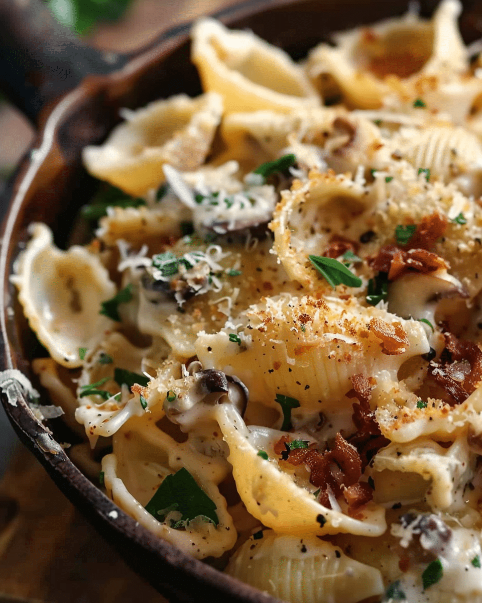 Creamy Garlic Pasta Shells