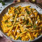 Baked Carrot Feta Pasta