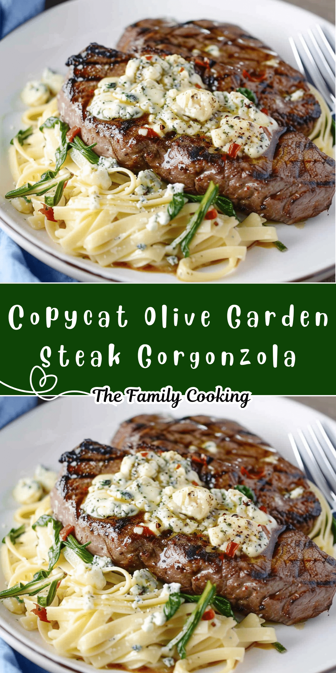 Copycat Olive Garden Steak Gorgonzola Recipe | TheFamilyCooking