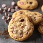 Soft Crumbl Ruby Chocolate Chip Cookies