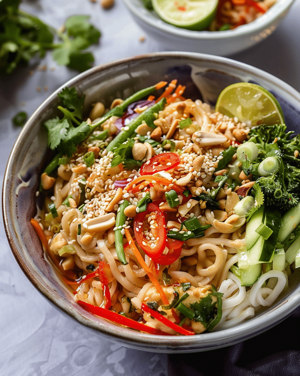 Cold Peanut Noodle Bowl