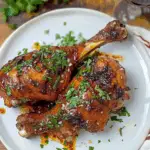 Smoked Chicken Legs with Red Pepper Glaze