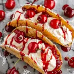 Cherry Cheesecake Tacos