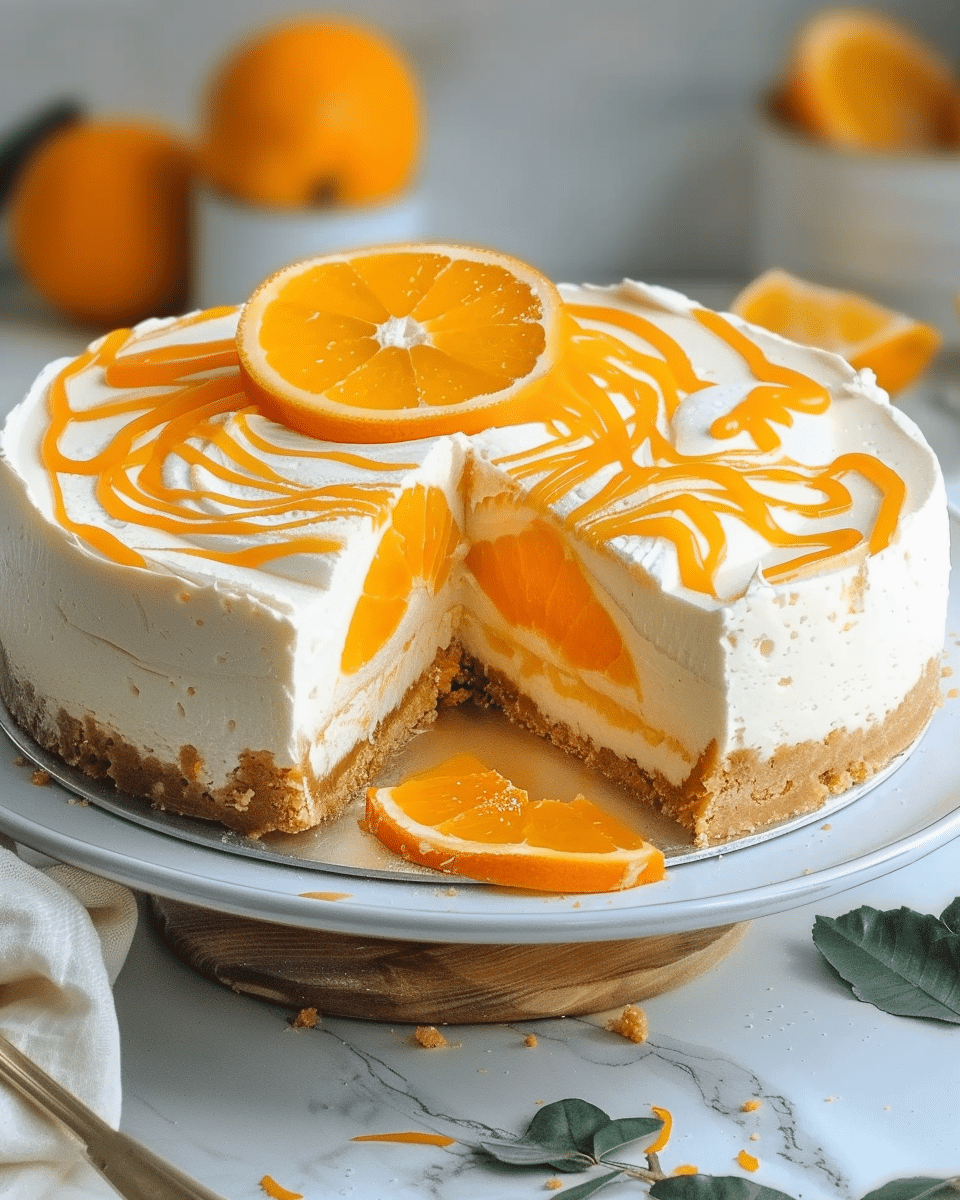 No-Bake Orange Creamsicle Cheesecake