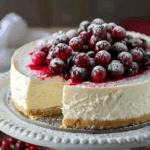Cranberry Jam White Chocolate Mousse Cheesecake
