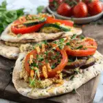Pita Bread with Hummus and Veggies