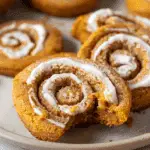 Chewy Crumbl Pumpkin Roll Cookies