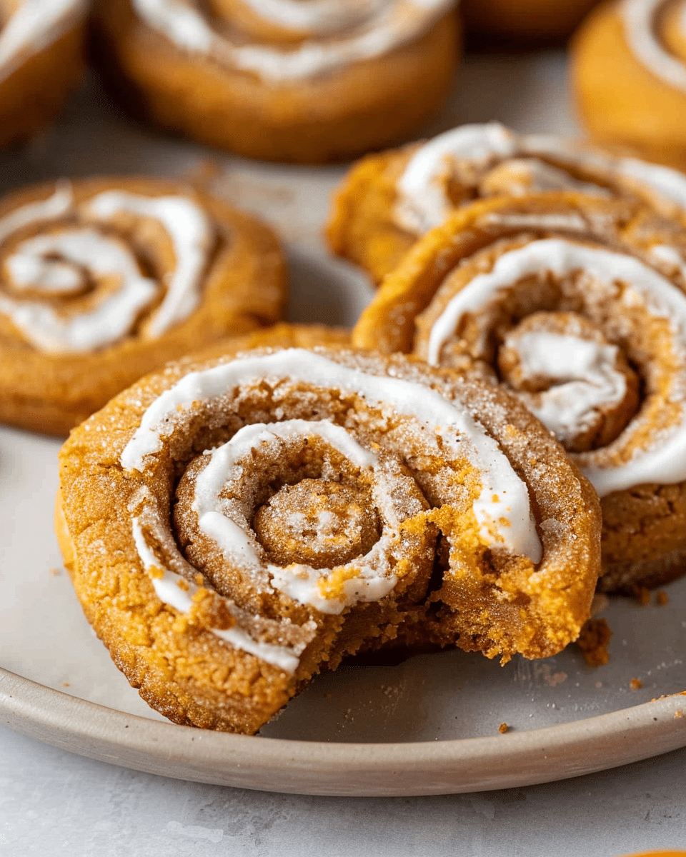 Chewy Crumbl Pumpkin Roll Cookies