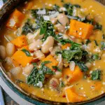 Feta Sweet Potato and White Bean Soup