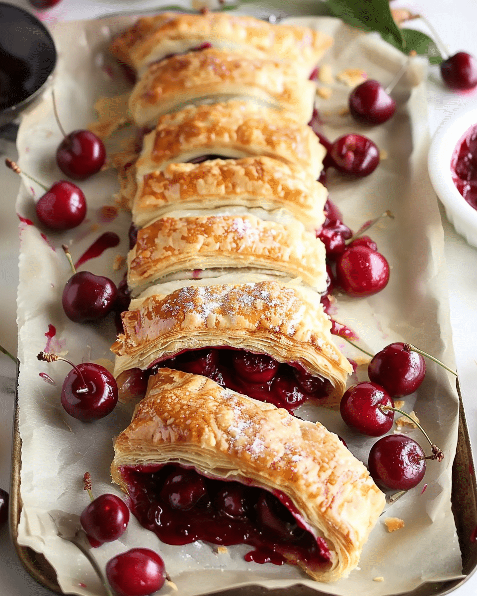 Puff Pastry Cherry Strudel
