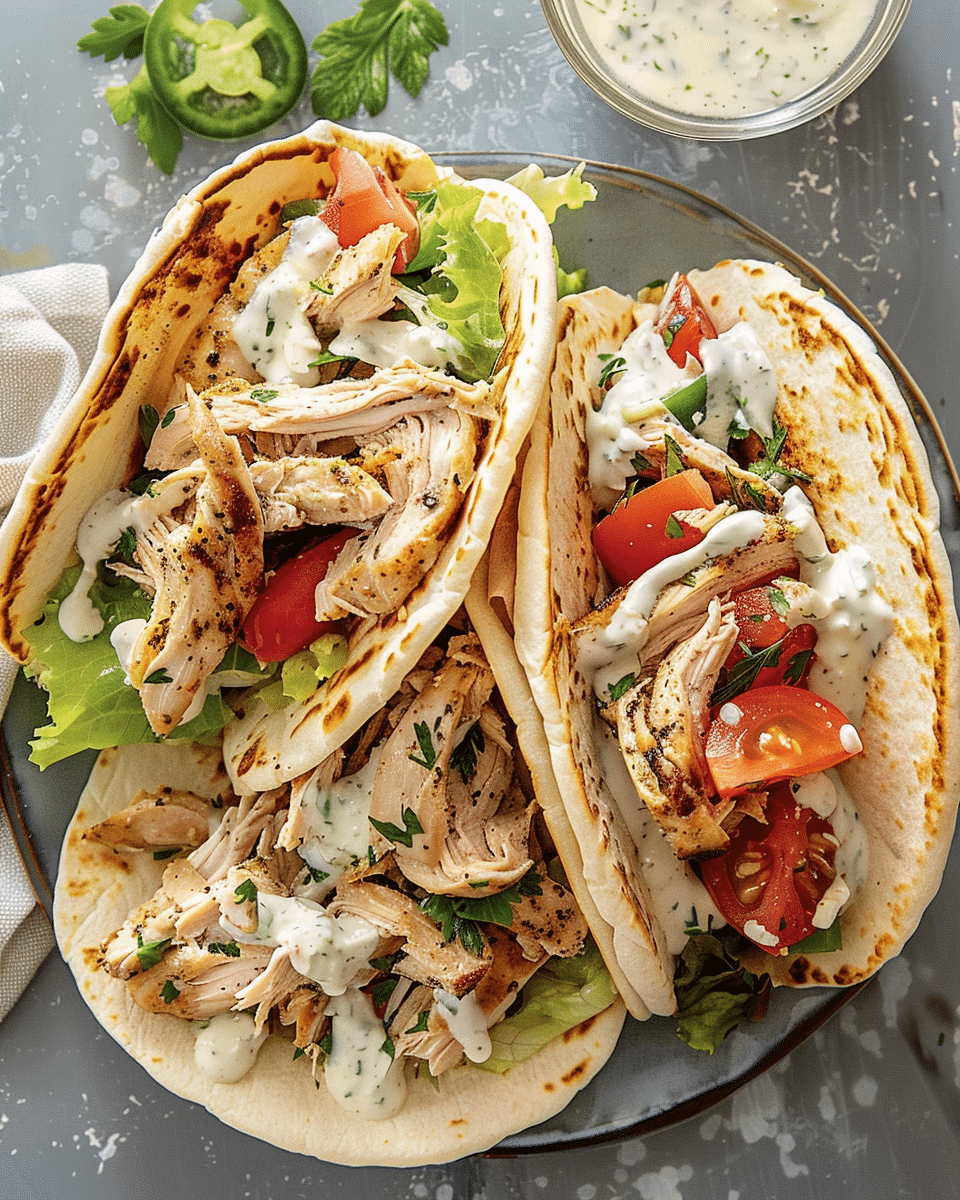 Greek Chicken Gyros