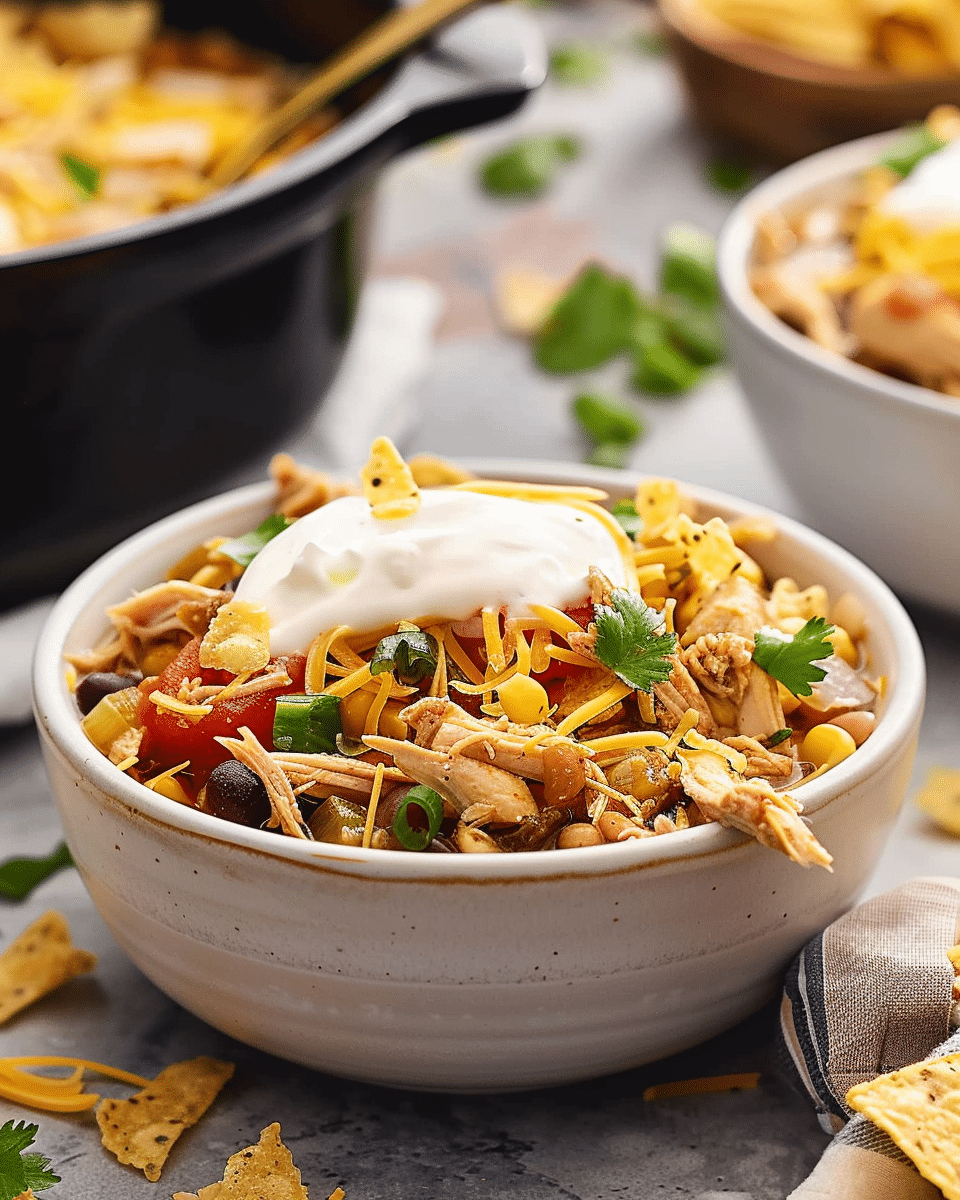 Slow Cooker Chunky White Chicken Chili