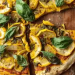 Vegan Fall Harvest Pizza with Delicata Squash and Basil