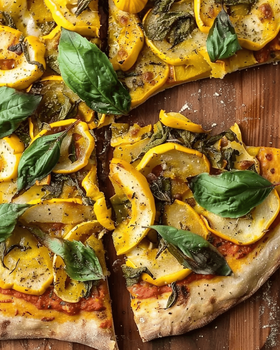 Vegan Fall Harvest Pizza with Delicata Squash and Basil