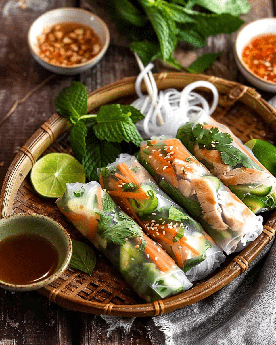 Vietnamese Summer Rolls with Chicken
