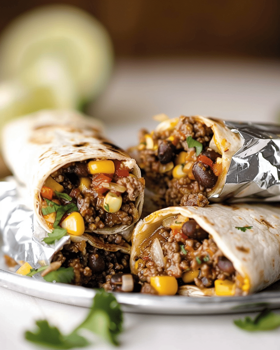 Beef and Bean Burritos