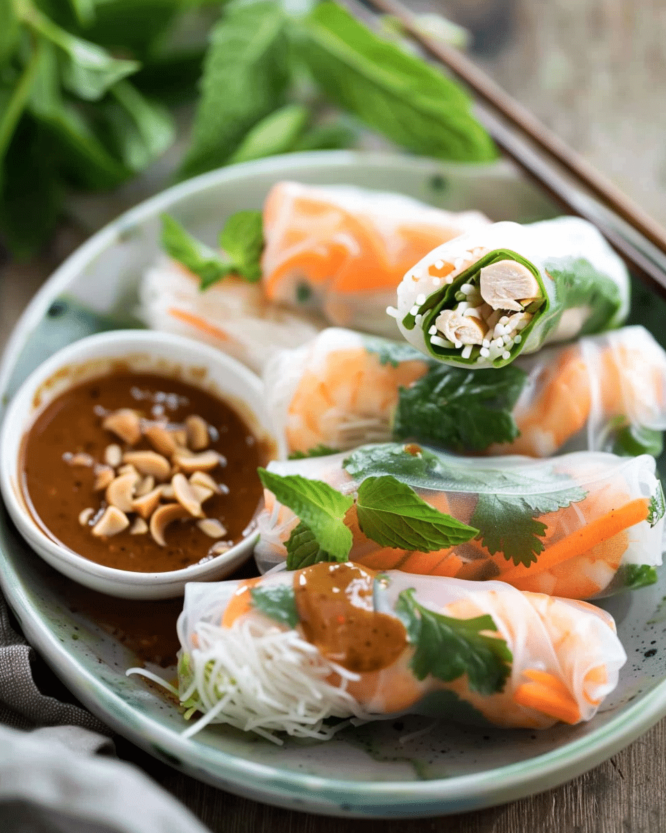 Vietnamese Summer Rolls with Chicken