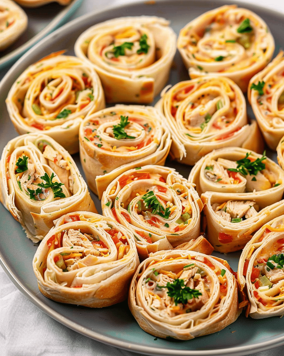 Crunchy Southwest Chicken Pinwheels