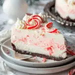 No Bake Candy Cane Cheesecake