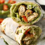 Mediterranean Pesto Chicken Wraps