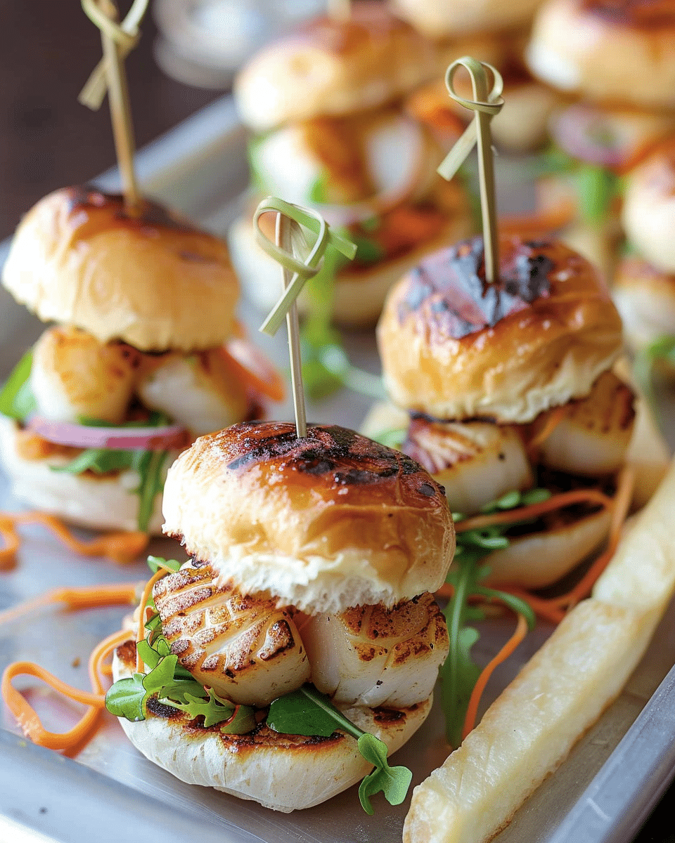 Grilled Scallop Sliders