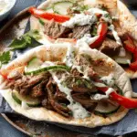 Lamb Pitas with Yogurt Sauce