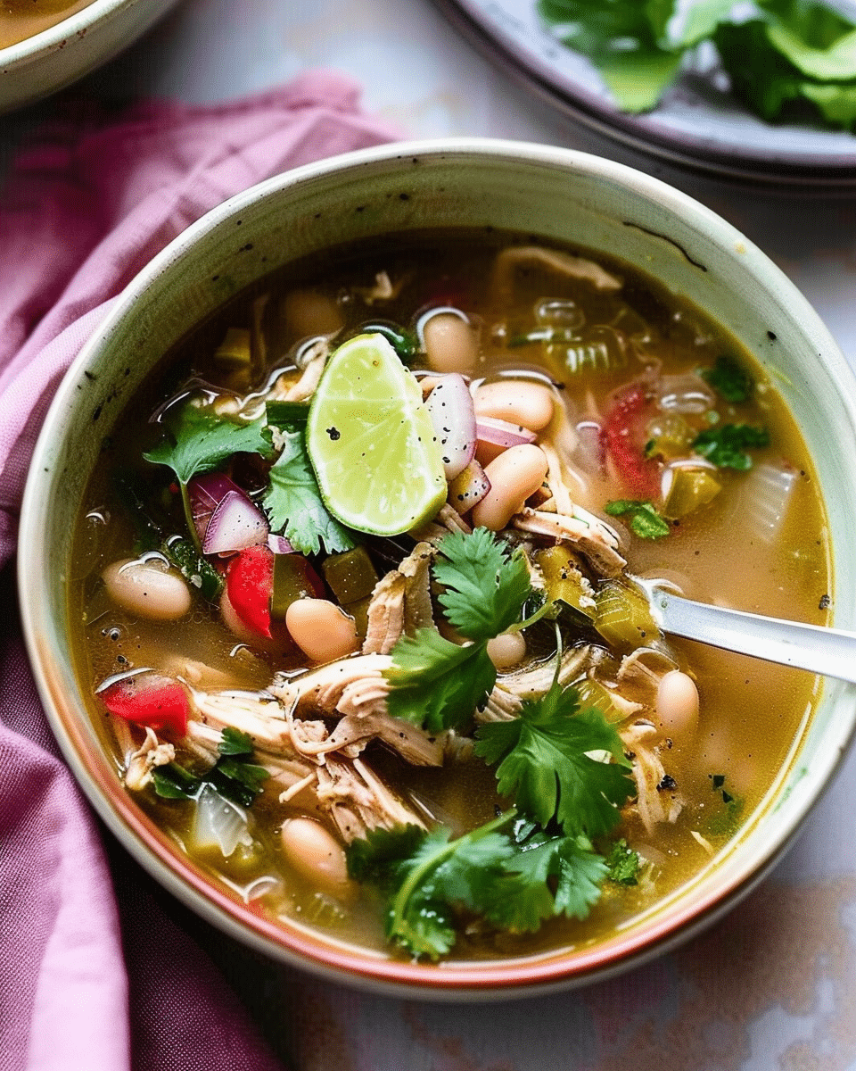 White Bean Green Chile Chicken Soup