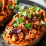 BBQ Chicken-Stuffed Sweet Potatoes
