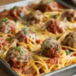 Baked Spaghetti and Meatballs