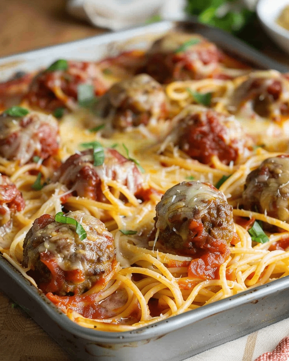 Baked Spaghetti and Meatballs
