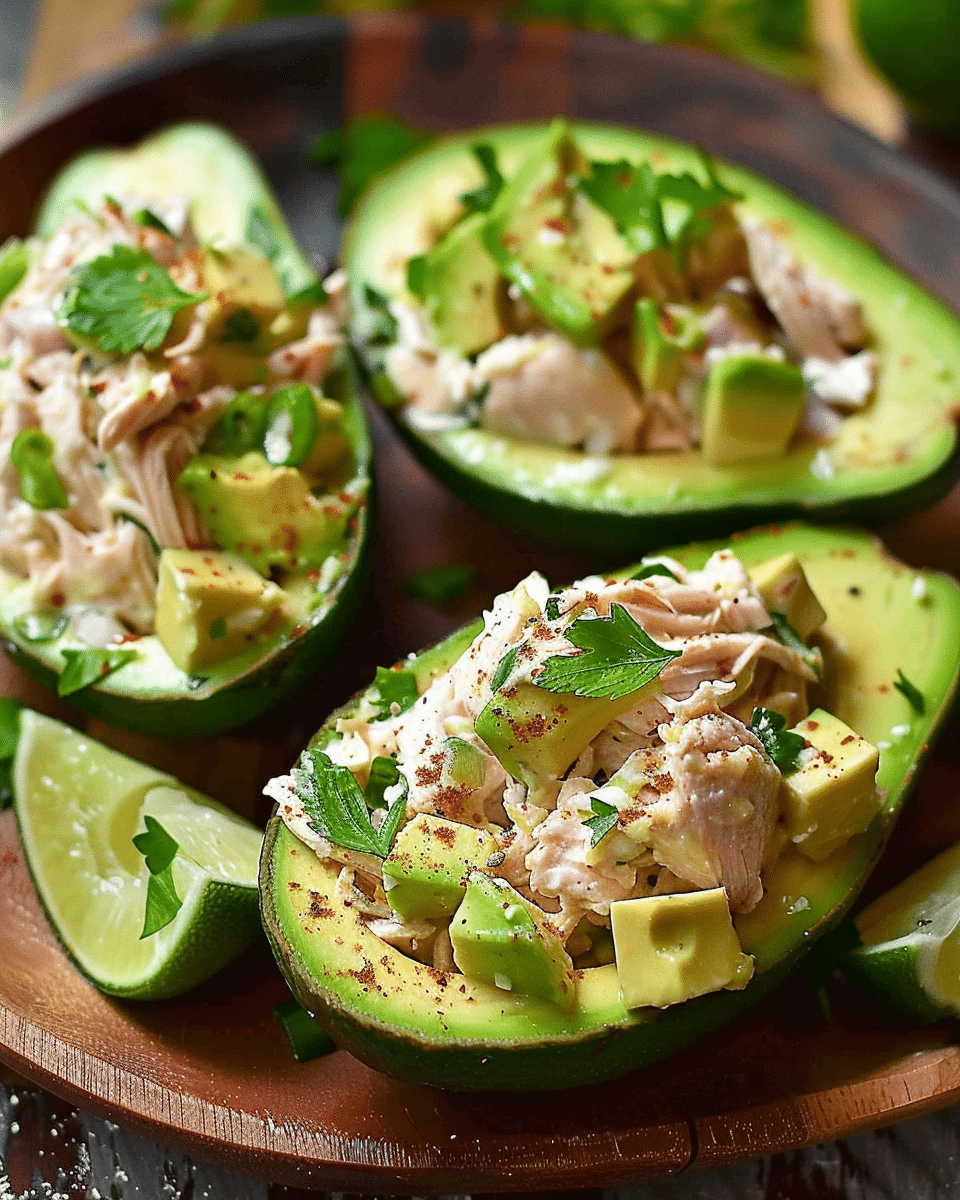 Chicken Salad Stuffed Avocados