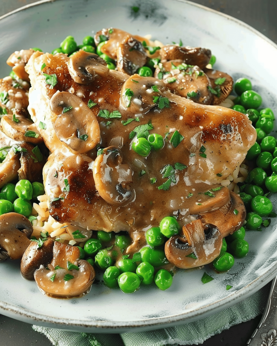 Mushroom Chicken & Peas