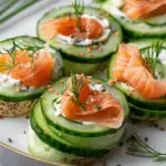 Bagel Cucumber Rolls with Smoked Salmon
